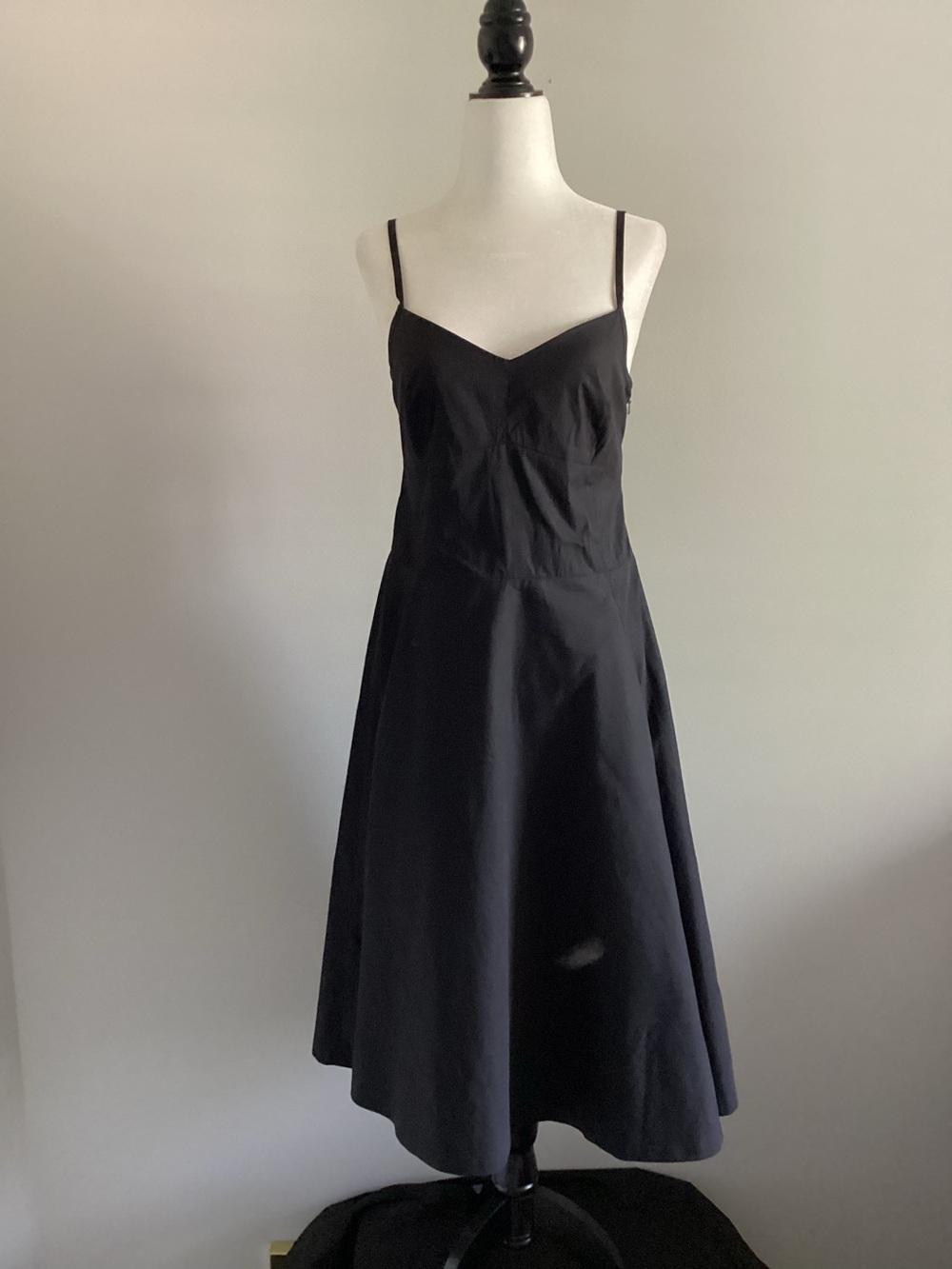 Banana Republic Black Spaghetti Strap Cotton Dress,  Size 12P